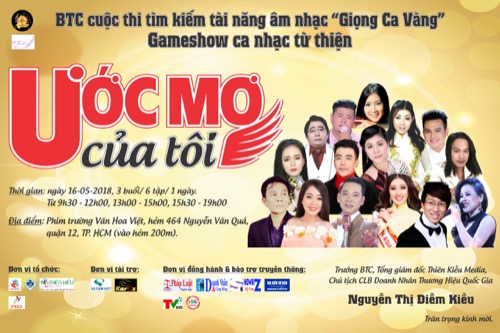 Gameshow ca nhạc từ thiện “Ước Mơ Của Tôi” năm 2018