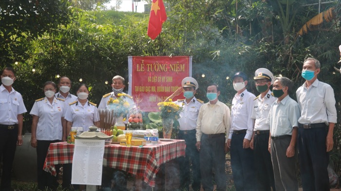 Cựu chiến binh Lữ đoàn 83 tưởng niệm 64 đồng đội hy sinh ở Gạc Ma